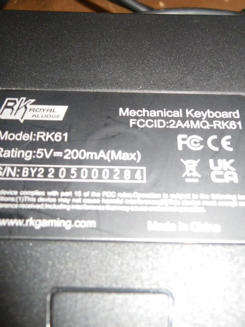 Mechanical Gaming Wireless Keyboard RK Royal Kludge Model RK61